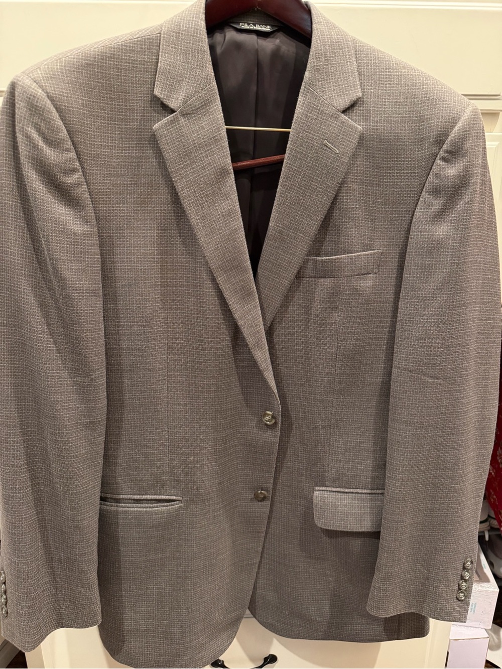 Jos. A. Bank Traveler’s Collection Gray Sport Coat 44L Tailored Fit